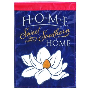 Magnolia Garden Home Sweet Southern Home 29 x 42 Blue Polyester Outdoor Hanging Flag - 1 of 2