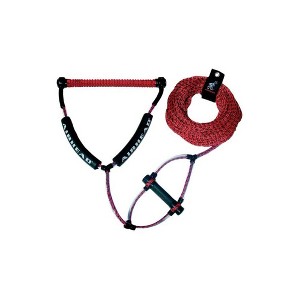 Airhead AHWR-2 Trick Handle 70 Foot 4 Section Phat Grip Thick Thermal Boat Wakeboard Water Sports Tow Rope, Red - 1 of 1