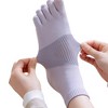 Anna-Kaci 3-Pack Women's Pure Cotton Five-Toe Socks with Antibacterial Breathable Design - 3 of 4