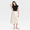 Women's Midi Wrap Skirt - Universal Thread™ Cream - 3 of 3