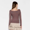 Women's Slim Fit Long Sleeve Round Neck T-Shirt - Wild Fable™ - 3 of 4