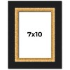 PosterPalooza | Photo Size Embellished Brown Picture Frame - UV Acrylic, Foam Board Backing, Hanging Hardware - 2 of 4
