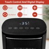 SUGIFT 1500W Electric Heater Space Heater 70°Oscillation  1-12h Timer with Remote, Thermostat Portable Heater for Office Home Black - 4 of 4