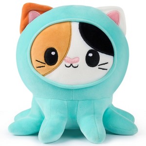 Joyfy Octopuss Stuffed Animal, 9" Kawaii Octopus Cat Plush Toy, Soft Octopus Plushie with Cat Face, Easter Birthday Gift for Boys and Girls - 1 of 4