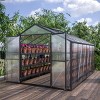 Outdoor 6x8 FT Greenhouse, Aluminum Large Walk-in Greenhouse, Polycarbonate Greenhouse with Quick Setup Structure and Roof Vent-Coolbibila - 3 of 4