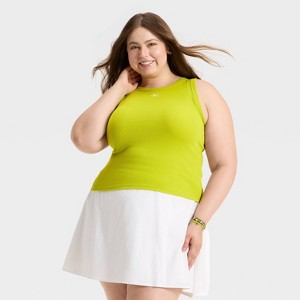 Women's Slim Fit Knit Tank Top - A New Day™ - 1 of 4