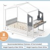 Infans Full Size Kids House Bed with Study Desk w/Removable Box Drawers Hanging Hooks - 2 of 4