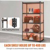 5 - Tier Heavy Duty Metal Shelves 2000 lbs Black Garage Kitchen Pantry Basement Laundry Storage Rack 36x18x72 Inch - 4 of 4