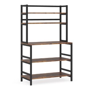 Lirago Brown Iron Frame and Chipboard 5-Tier Kitchen Rack 31.5x15.7x66.5 Inch with Countertop - 1 of 4