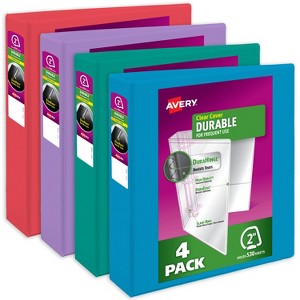 Avery Durable View 3 Ring Binders, 2 Inch Slant Rings, 530-Sheet Capacity, DuraHinge, 2.8 Inch Wide Spine, Customizable Clear Covers and Spine, - 1 of 4