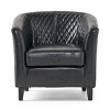 Christopher Knight Home Chelsea Contemporary Bonded Leather Tub Club Chair with Nailhead Trim and Diamond Stitch - 2 of 4