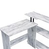 INFURNIC Writing Desk L-Shaped Desk with Attached Storage Shelf and Sturdy Metal Frame for Office, White, 32"*39"*34" - 2 of 4