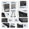 Folding Reclining Stadium Seat with Multiple Pockets, Anti-Slip Bottom, Bleacher Hooks, Adjustable Height - 4 of 4