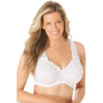 Amoureuse Women's Plus Size Embroidered Underwire Bra