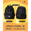 Generic Basketball Bag Backpack for Men Women with Ball & Shoes Compartment 30L Capacity - 3 of 4