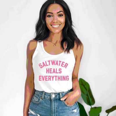 Simply Sage Market Saltwater Heals Everything Arched Racerback Tank