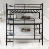 KTMBDW Heavy Duty Triple Bunk Bed, Twin-Size Metal Bunkbeds with Ladder, Family-Friendly for All Ages, Bedroom, No Box Spring Needed, Easy Assembly - 2 of 4