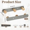 Unique Bargains Adhesive Wall Mounted Decorative Towel Coat Rack - 2 of 4