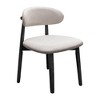 NicBex Set of 2/4 Modern Cotton-Linen Upholstered Dining Chairs with Solid Wood Legs,Armless Accent Chairs for Dining Room,Kitchen,Restaurant - 2 of 4