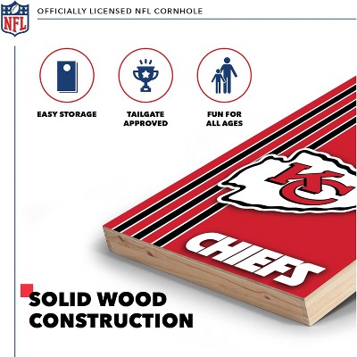 Kansas City Chiefs Red Wood Cornhole Set with Bean Bags