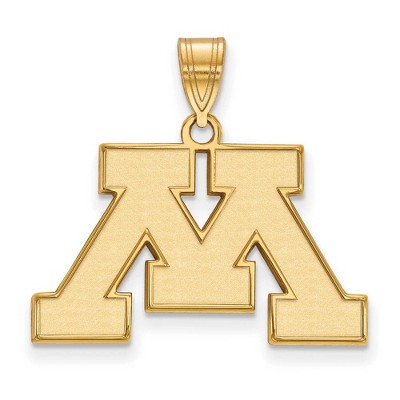 Black Bow Jewelry 14k Yellow Gold Minnesota Golden Gophers NCAA Medium Pendant