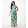 Smak Parlour Halter Maxi Dress Green Paisley - 4 of 4