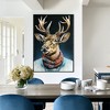 KTMBDW Stylish Antlered Deer Framed Wall Art: Deer Sporting Glasses and scarf, Clad in A Casual Jacket. Ideal for Living Room, Animal Portrait - 3 of 4