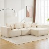108" Sectional Couch Cloud Modular Modern L-Shaped Sofa with Chaise Lounge, Corduroy Fabric, No Assembly Required - 2 of 4