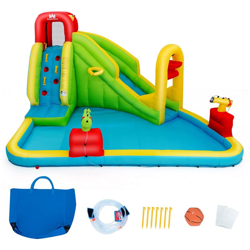 Costway Inflatable Water Slide Kids Splash Pool Bounce House without Blower, 2 of 10