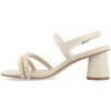 Journee Collection Womens Lornnah Beaded Strap Heeled Sandals - 2 of 4