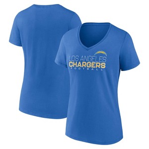 CHARGERS WOMENS SHORT SLEEVE V NECK - WHITE