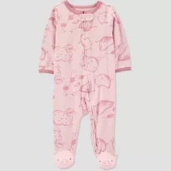 Carter's Just One You® Baby Girls' Farm Animals Footed Pajama - Pink