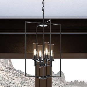 Urban Ambiance Luxury New Traditional Chandelier 31.75''H x 18''W,  Midnight Black Finish,  Griffith Collection, UHP3989 - 1 of 4