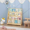 MAYEERTY 4 Tier Kid Bookshelf, Toddler Book Display Shelves, Helps Keep Bedroom Playrooms Natural - 2 of 4
