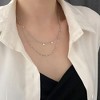 HTUTWOO Rhombus Pendant Necklace, Dainty Layered Necklaces for Women, Trendy Jewelry - 3 of 4