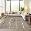 Modern Machine Washable Large Area Rug for Bedroom Minimalist Geometric Carpet Stain Resistant Non Slip Carpet - 4 of 4