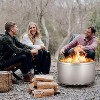 32 Inch Smokeless Fire Pit, Outdoor Stainless Steel Portable Firepit with Poker, Stand, Removable Ash Pan, Bonfire Pit for Outside, Backyard, Patio, - 3 of 4