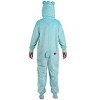 HalloweenCostumes.com Adult Care Bears Bedtime Bear | Blue Fleece Costume Jumpsuit with Classic Belly Badge | Halloween & Cosplay Outfit - 4 of 4