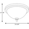 Progress Lighting Madison 2-Light Flush Mount Ceiling Fixture, Brushed Nickel, Etched Glass Shade - 2 of 2