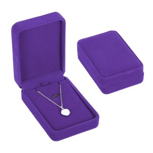 Unique Bargains Velvet Organizing Jewelry Storage Necklace Pendant Boxes 2 Pcs - 1 of 4