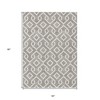 Taupe And Ivory Geometric Washable Indoor Outdoor Area Rug - 3 of 4