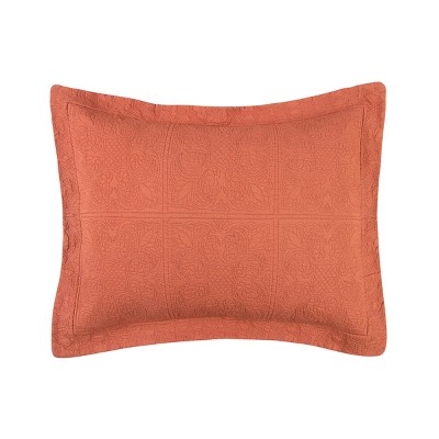  C&F Home 20" x 26" Terra Cotta Matelasse Standard Sham 