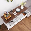 Garvee 54" Farmhouse Buffet Cabinet---Sideboard with 3 Drawers, Off White - 2 of 4
