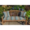Casual Cushion Patterned Sunbrella Fabric 1-Piece Indoor/Outdoor Square Throw Pillow,15"W x 15"L - 2 of 4
