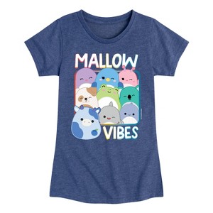 Girls' - Squishmallows - Mallow Vibes Fitted Short Sleeve Graphic T-Shirt - 1 of 4
