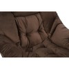 Okak Accent Chair Cotton Fabric Lazy Chair with Upholstered Side Pocket Armchair Leisure Sofa Chair with Steel Frame - 3 of 4
