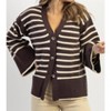 Women's PRESLEY STRIPE BELL CARDIGAN - CRESCENT - 2 of 4