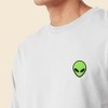 Dalix Alien Embroidered Cotton Classic Fit Long Sleeve Crewneck Tee Shirt Mens - 4 of 4