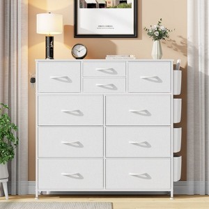 Gikpal 10 Drawers Dresser for Bedroom, Storage Drawer, Cupboards & Cabinets, Side Pockets & Hooks, Sturdy Metal Frame, Kitchen, Dinning Room - 1 of 4