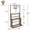 Artloge 3-Tier Heavy Duty Wood Hanging Plant Stand Indoor Outdoor Multiple Pots Organizer Rack for Garden & Balcony Decor - 3 of 4